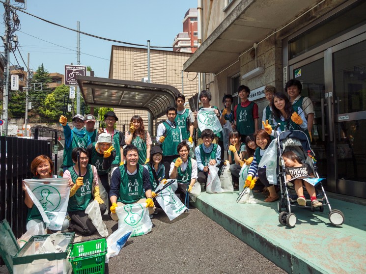 Omotesando team at the starting point