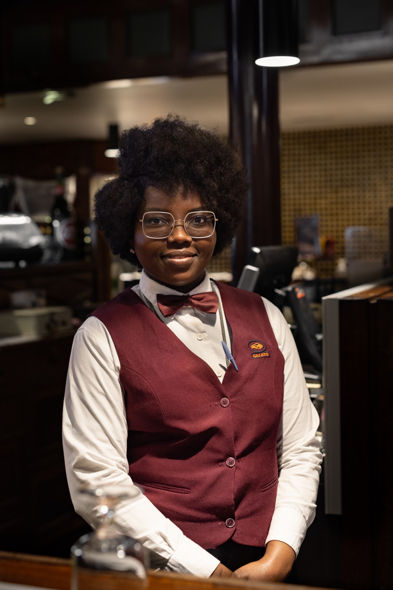 Busy restaurant staff
