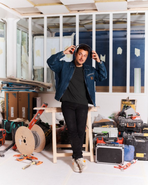 Antoine Bisou in his office space