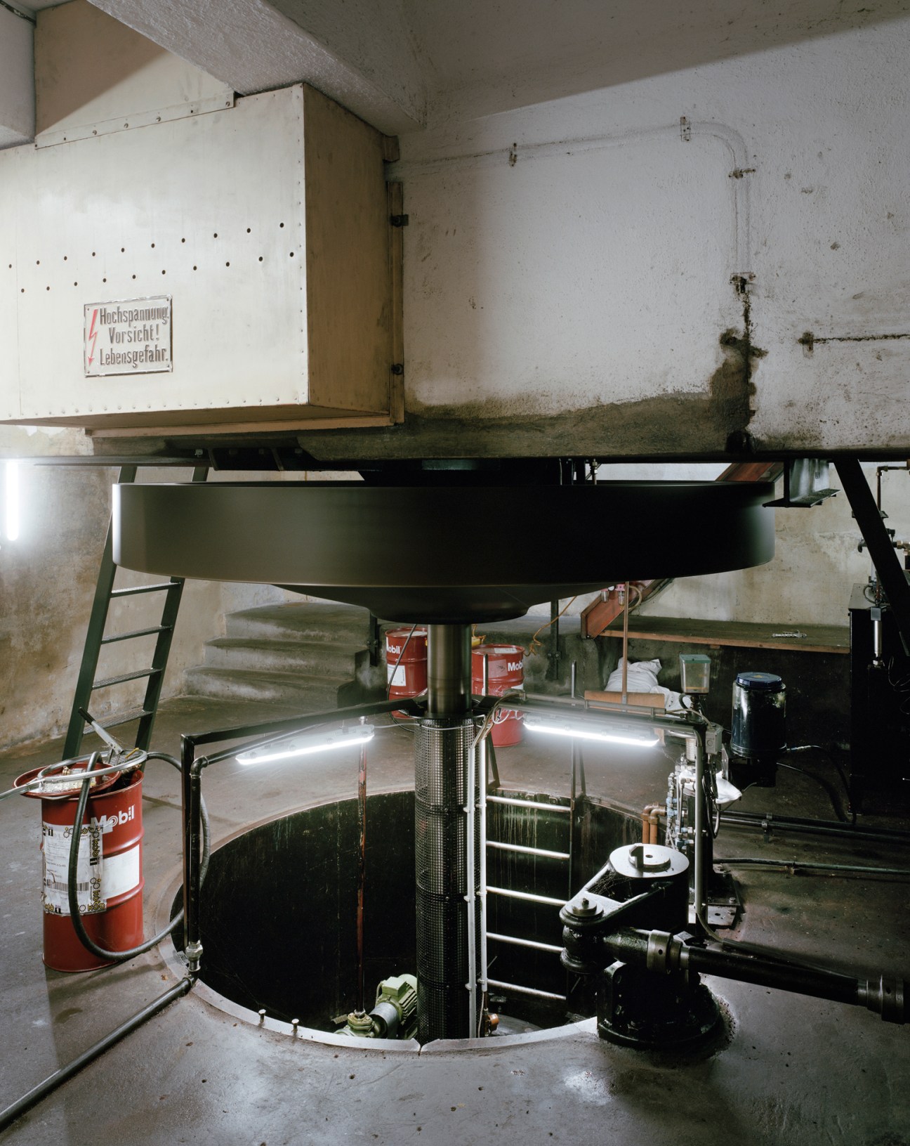 Factory interior showing enamelware production line