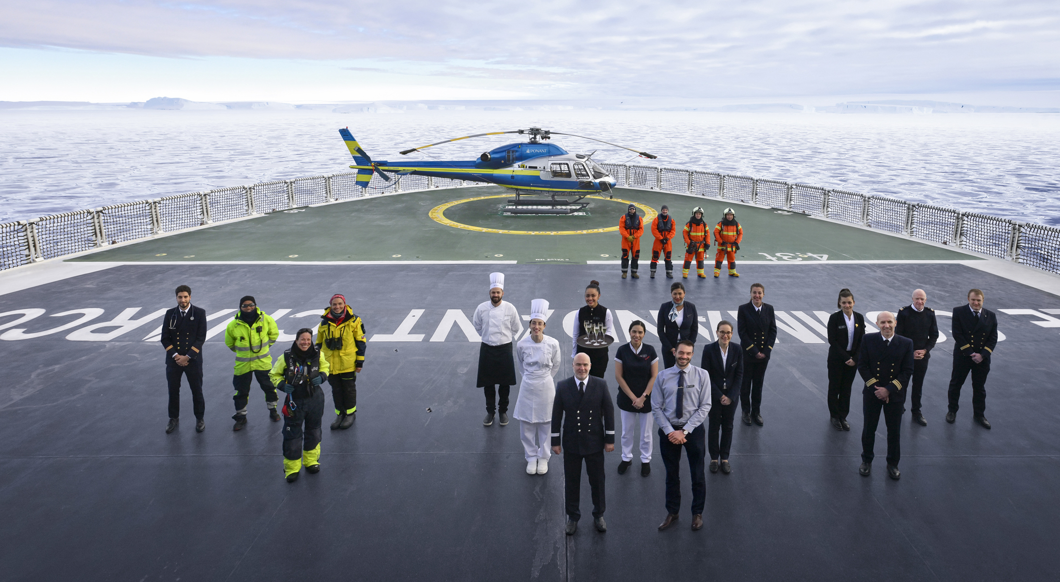 Alain Ducasse serves caviar on luxury icebreaker Le Commandant Charcot