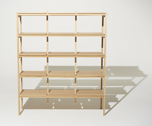 Kinuta N–SS01 shelves by Karimoku Case Study, minimalist wooden shelving unit with removable components