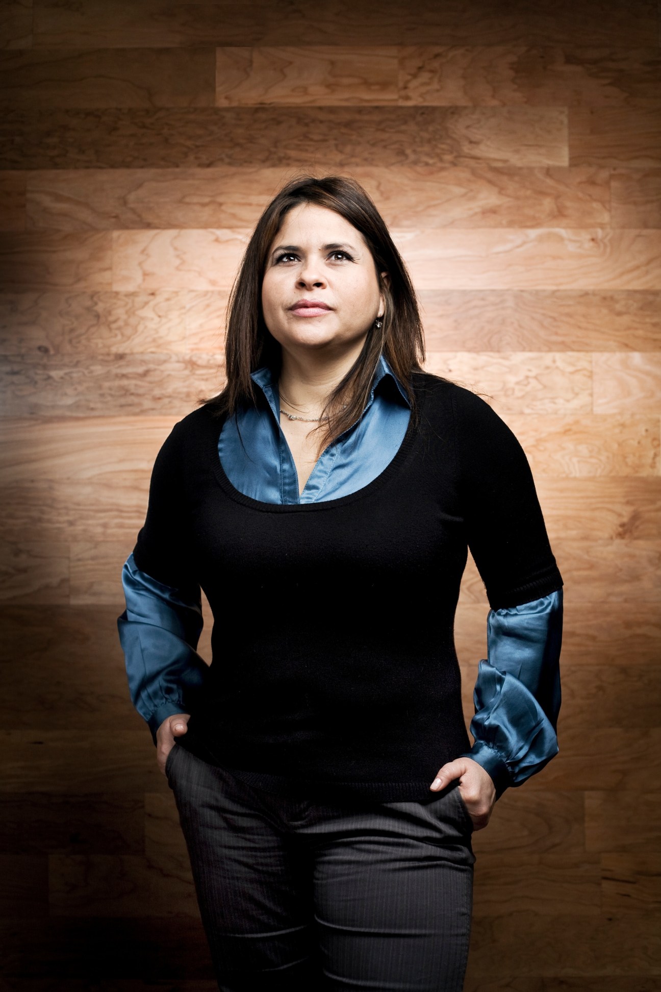 Portrait of Roselena Ramírez, Washington DC bureau chief for TeleSUR, Venezuela.