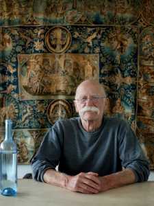 Architect Fritz Thormann in his original Halen home with Mies van der Rohe furniture