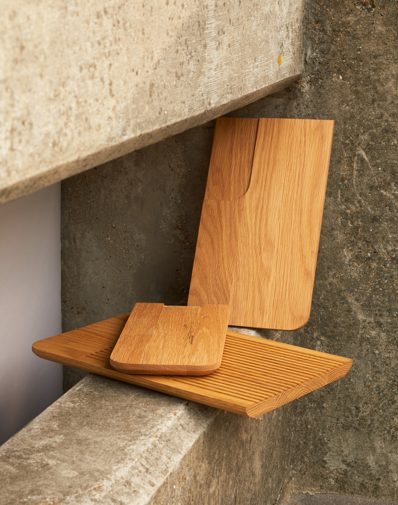 Wooden cutting boards with grooves and indentations for food preparation