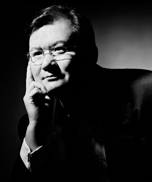 Black and white portrait photograph of James Jao, an architect and planner based in Beijing.