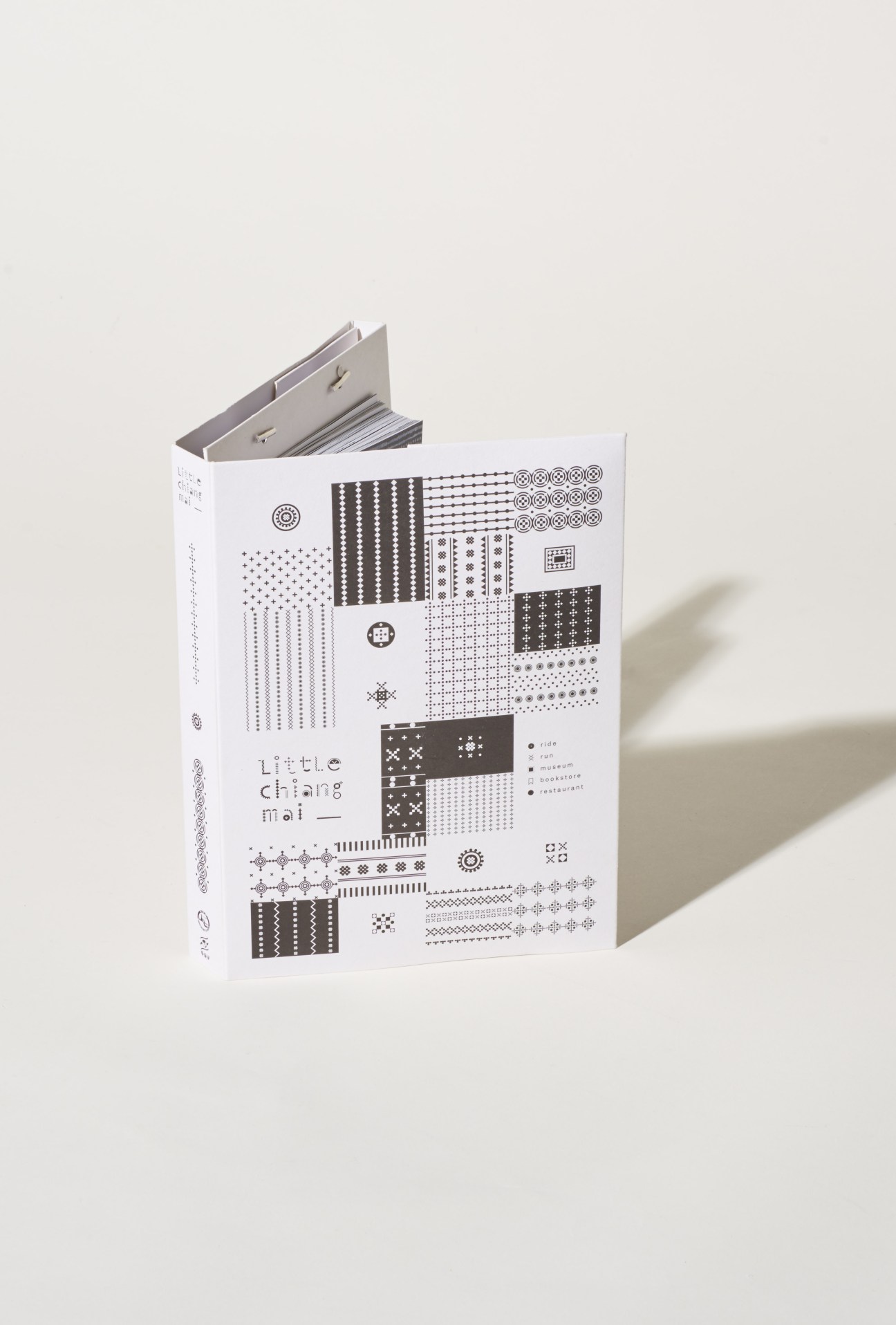 Little Chiang Mai travel guide box set with geometric patterns and Thai design by Rabbithood Studio.