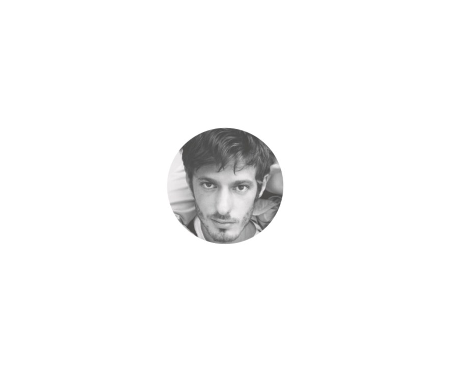 Black and white portrait photograph of Ali Toth, editor-in-chief of The Room magazine.