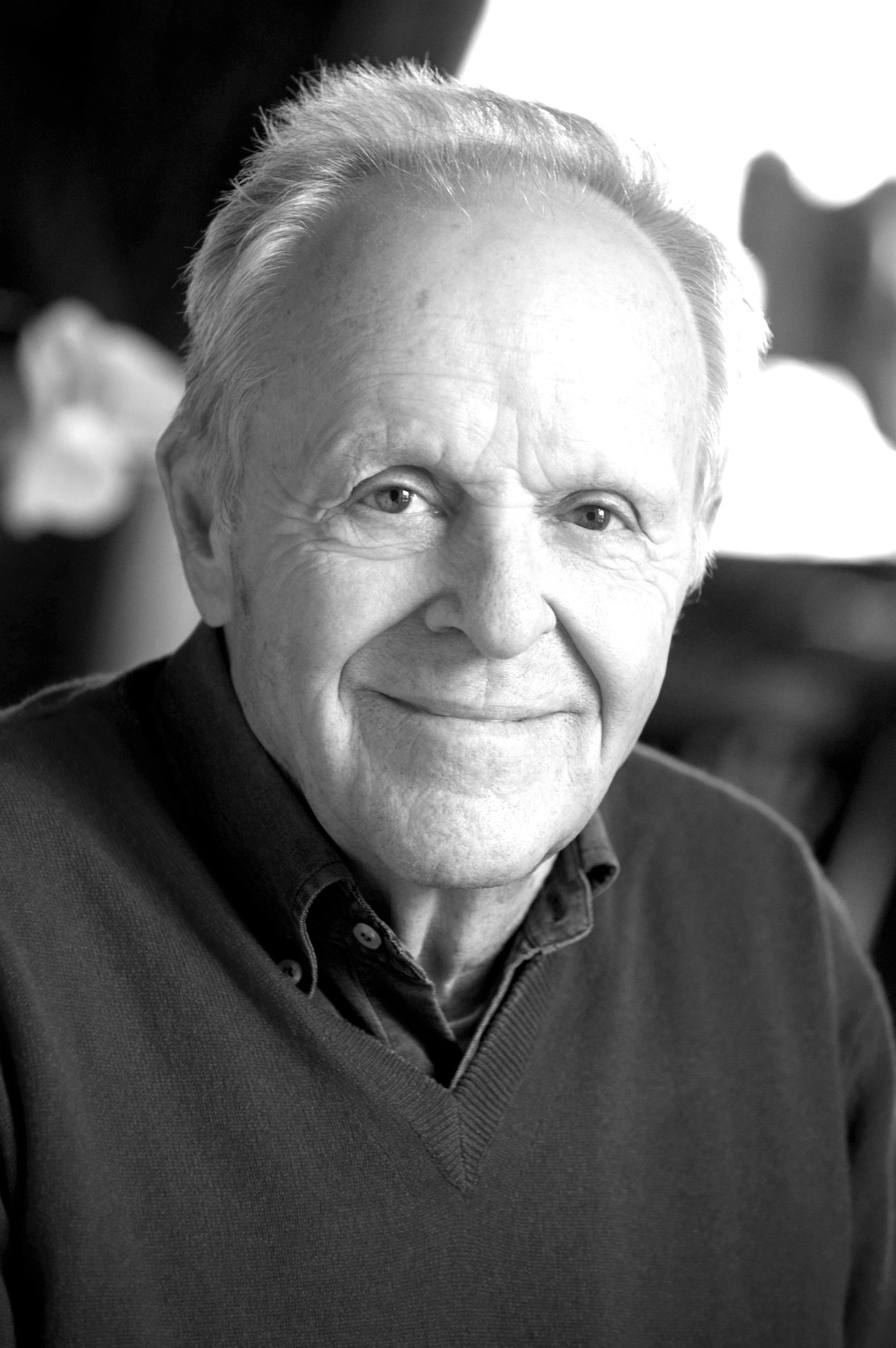 Black and white portrait photograph of Henry Buhl, a New York-based art collector.
