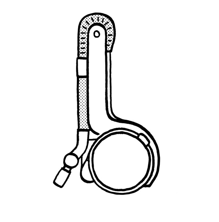 Line illustration of a cordless Cyclone vacuum cleaner with stowaway hose and handle.