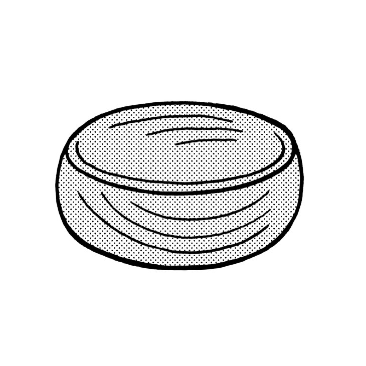 Illustration of a sleek stainless-steel kettle with a brass whistle attachment on the spout.