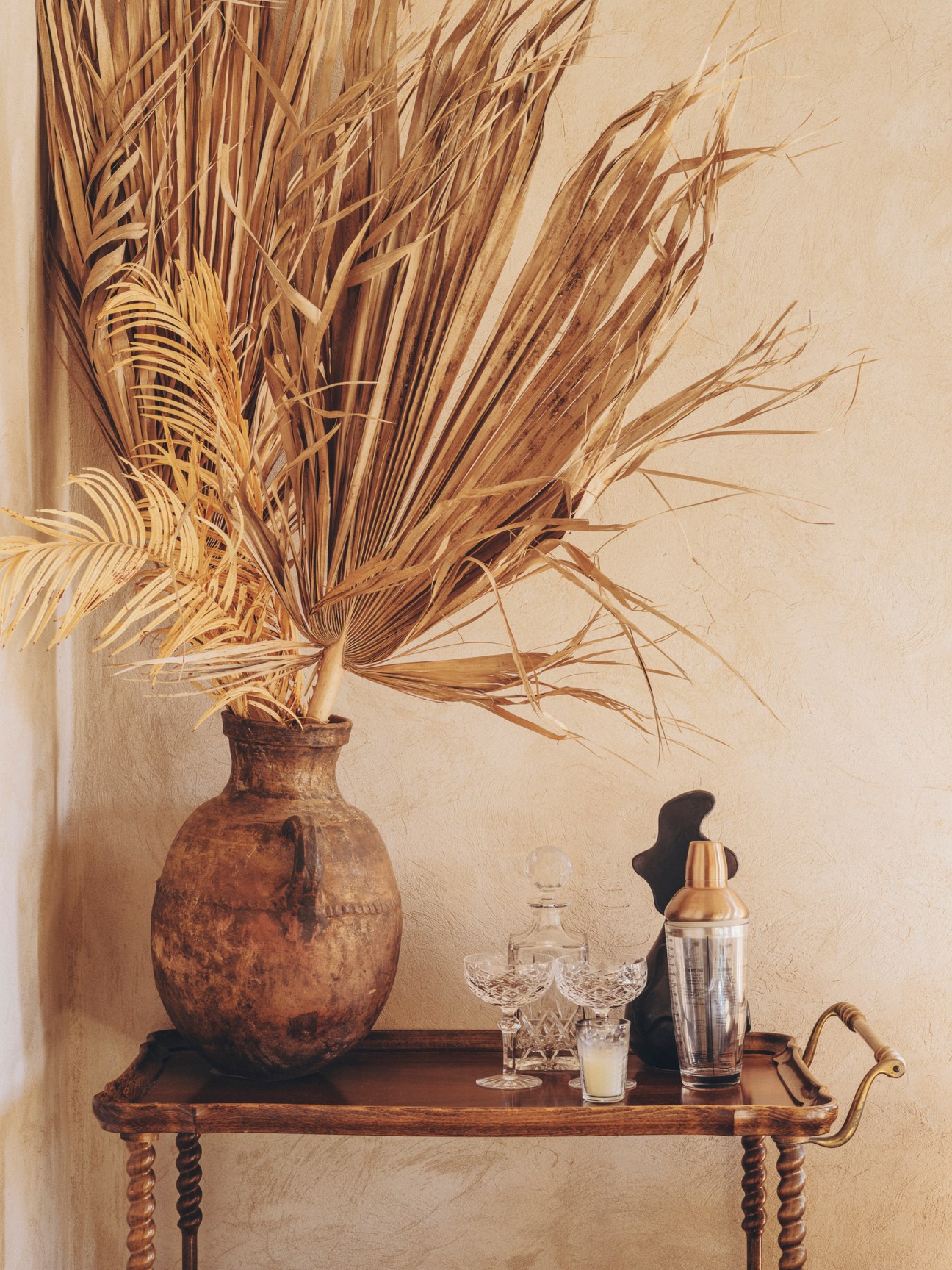 Cocktail station at Farasha Farmhouse
