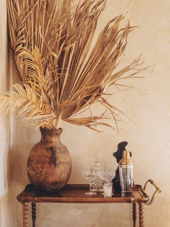 Cocktail station at Farasha Farmhouse