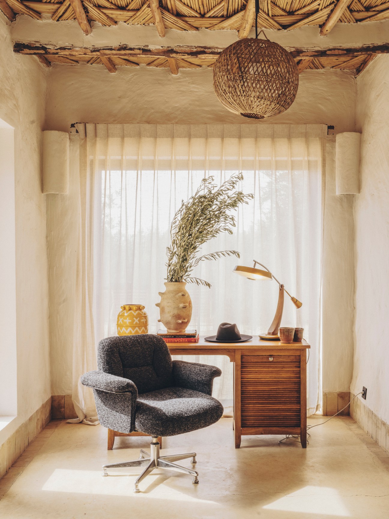 Work desk in Farasha Farmhouse