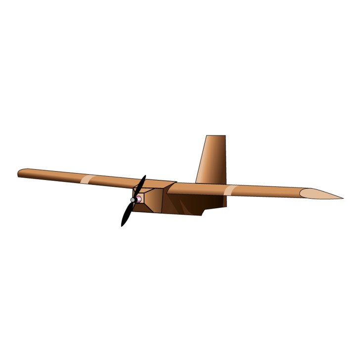 Flat-pack cardboard drone parts laid out for assembly