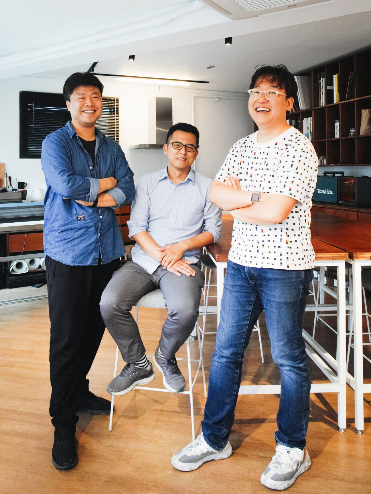 Park Jung-hyun, Noh Kyung-rok and Lee Sang-muk, founders of Stayfolio rental platform