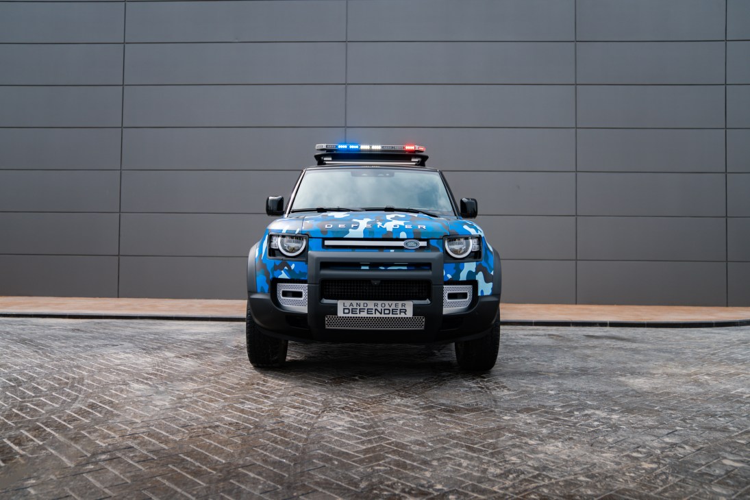 Jaguar Land Rover Defender vehicle exhibited at Baghdad defence show