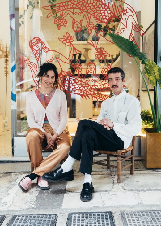 Alexandra MacLellan and Harilaos Kourtinos Pallas, co-founders of Aphilo Athens