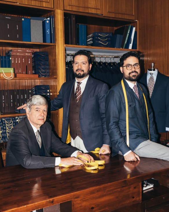 The team at historic tailor Christakis