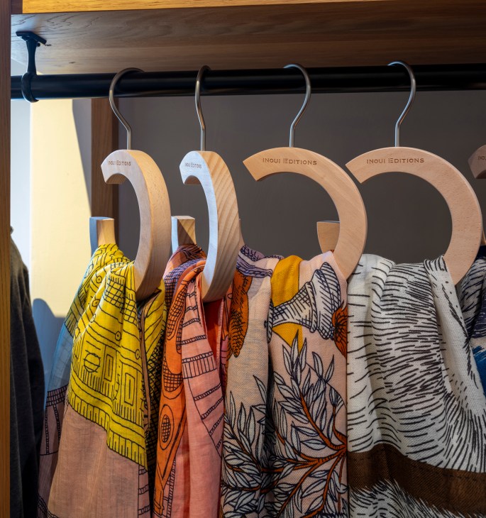 Silk scarves from Inoui Editions at Crillon le Brave
