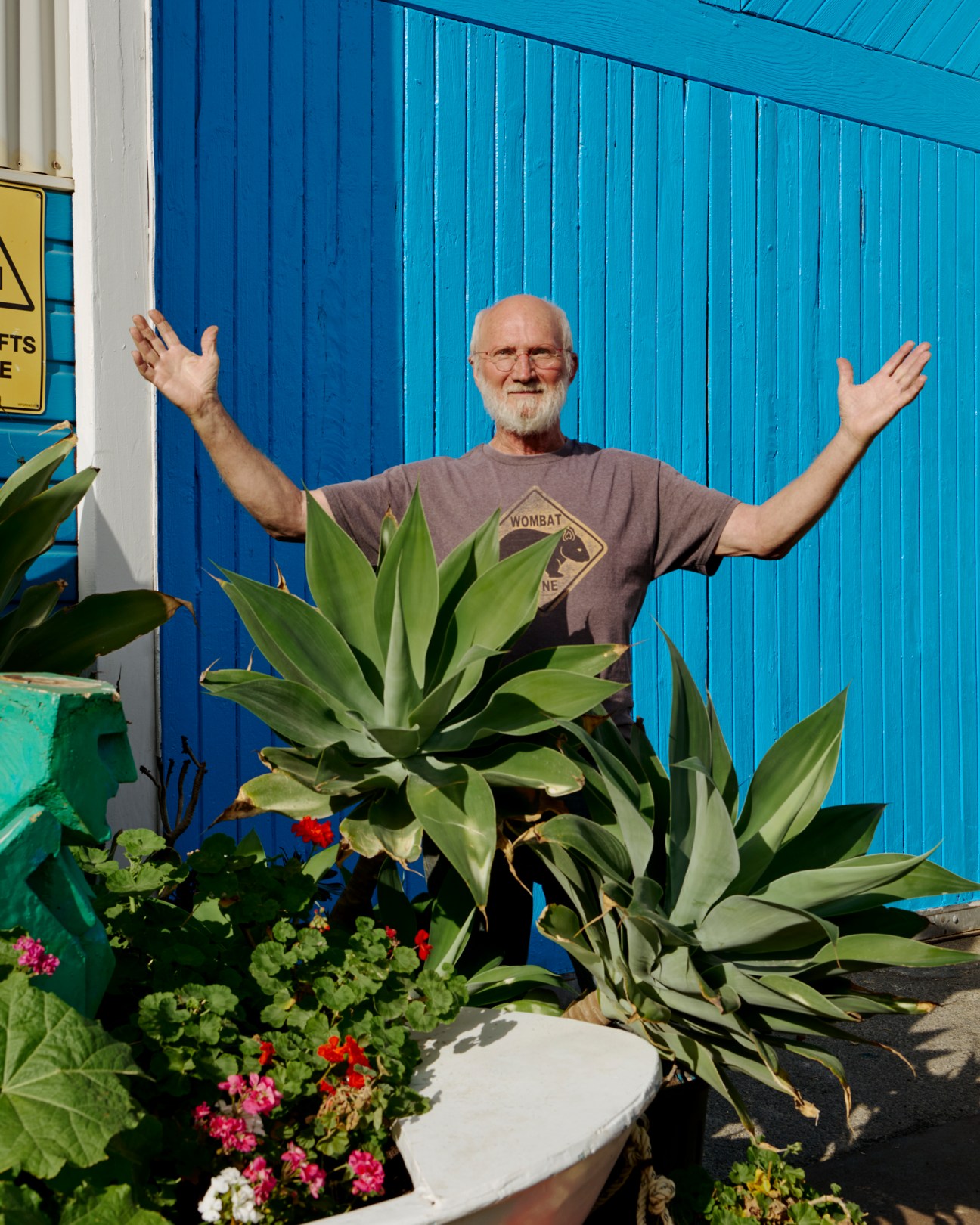 Sculptor Greg James at J Shed