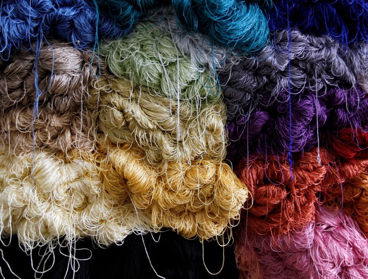 Dyed silks from Qom