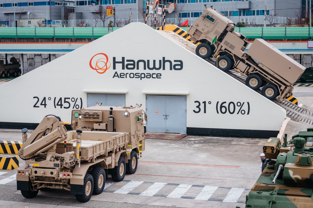 K239 multiple rocket launcher system during field testing