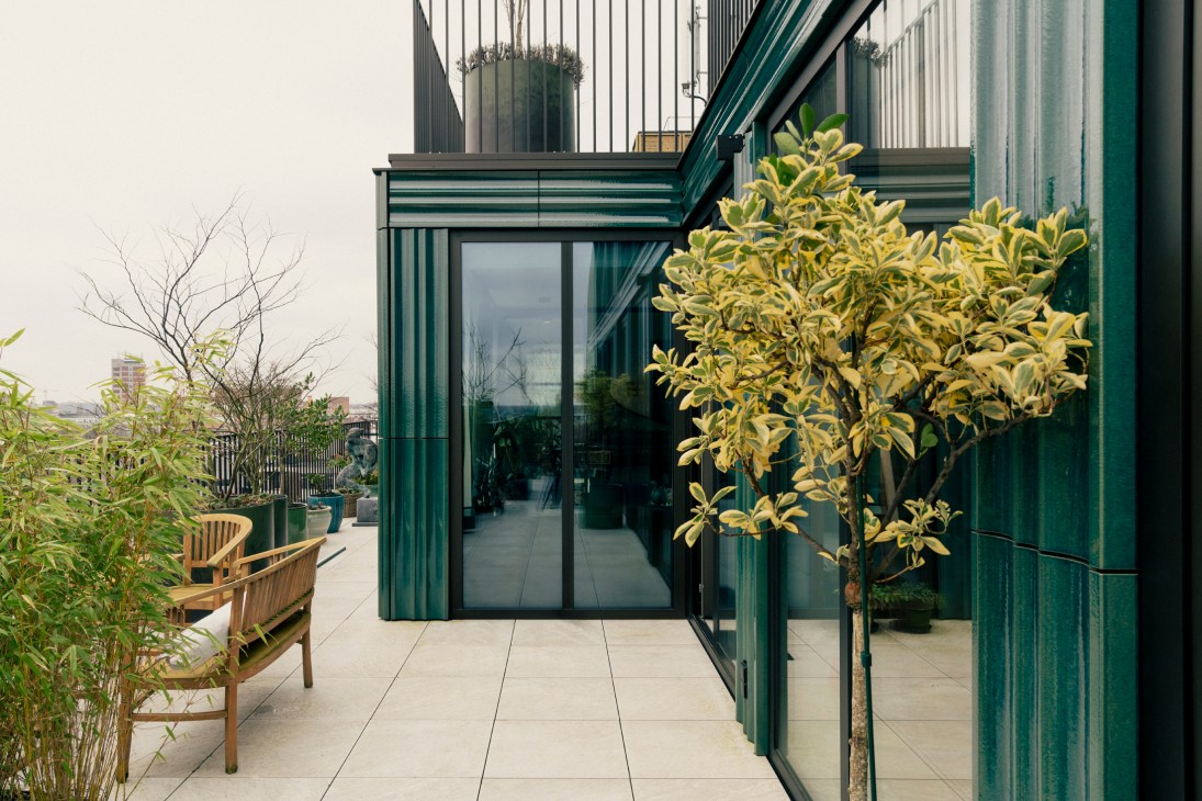Greenery softens the outdoor spaces