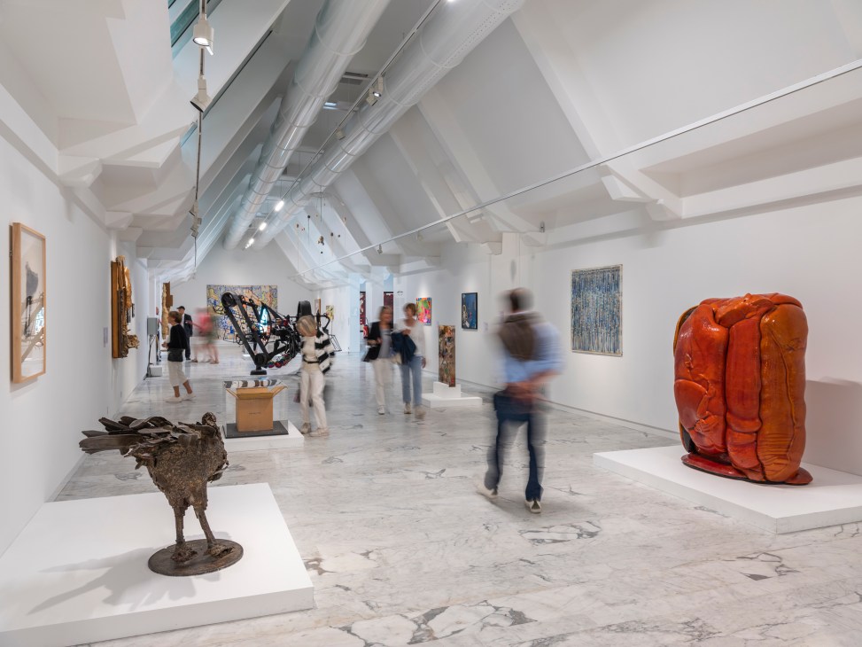 Renovated interior of Musée d'Art Contemporain de Marseille showing bright modern gallery space