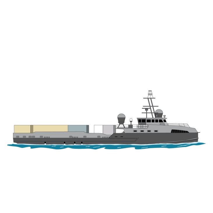 Large Unmanned Surface Vessel prototype on calm waters