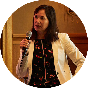 Ambassador Pälvi Pulli speaking at The Chiefs conference in St Moritz