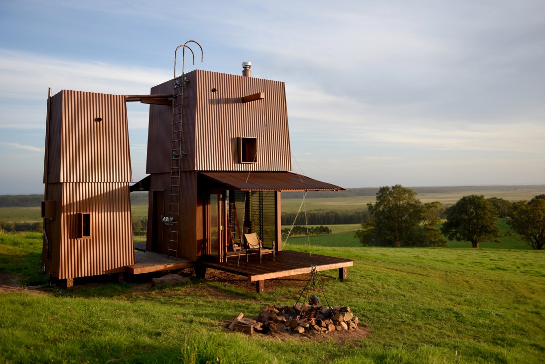 Remote cabin featured in Shelter streaming service programming showcasing architectural design in natural setting