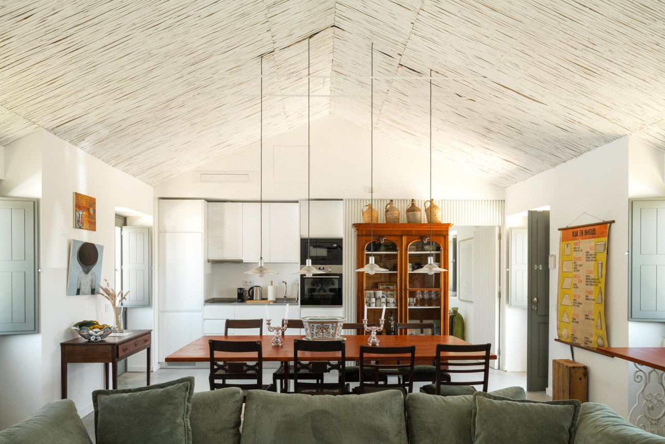 Interior dining area of villa