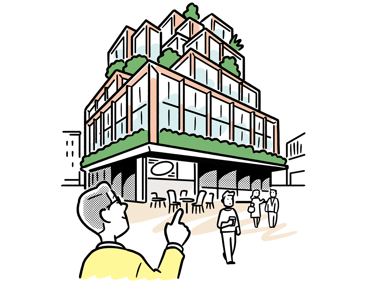 Illustration showing building height and depth considerations