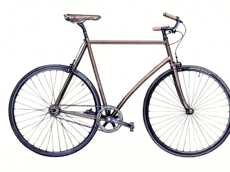 Gorilla luxury bicycle with high-end frame and advanced accessories designed for urban cycling
