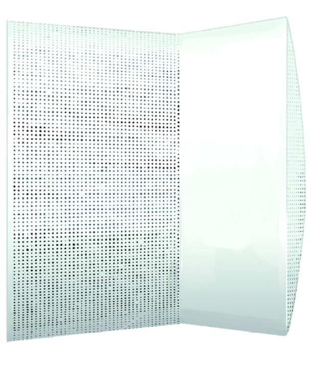 Sonos Era 300 wireless speaker with cylindrical white form and curved perforated surface