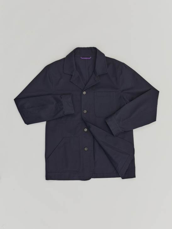 Seaward & Stearn's heavy cotton worker jacket in navy blue