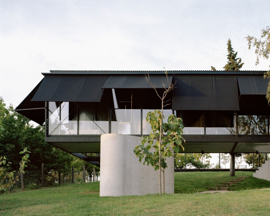 Interior view of Avala House showing natural materials and sustainable design