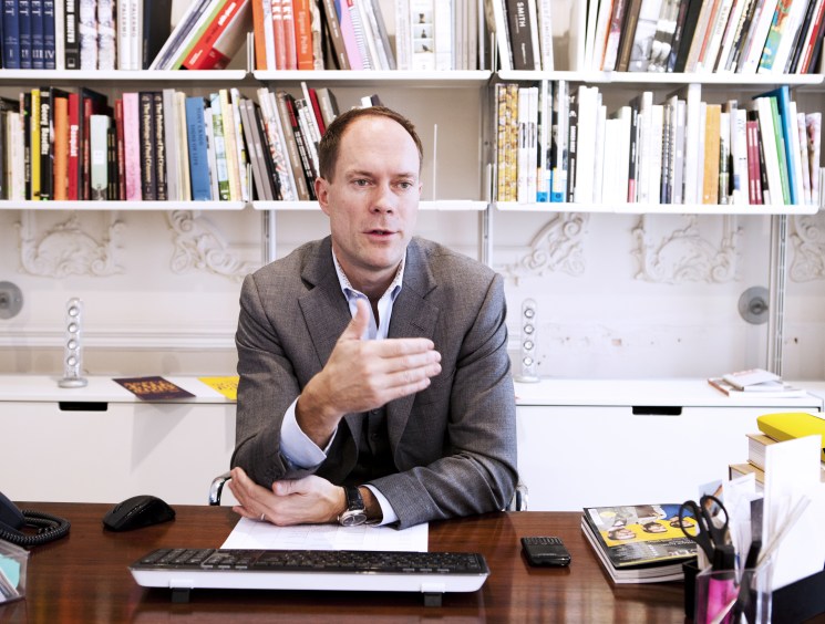 Harry Blain at the Blain|Southern private view gallery in Mayfair