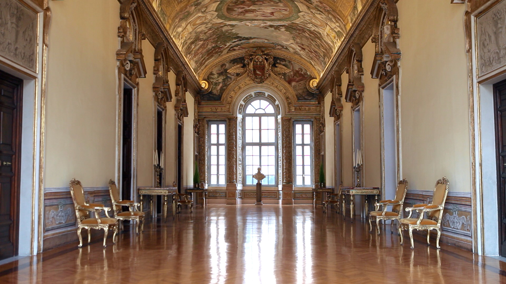 An interior of an embassy in Rome.