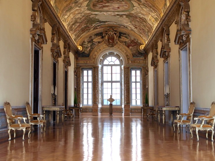 An interior of an embassy in Rome.