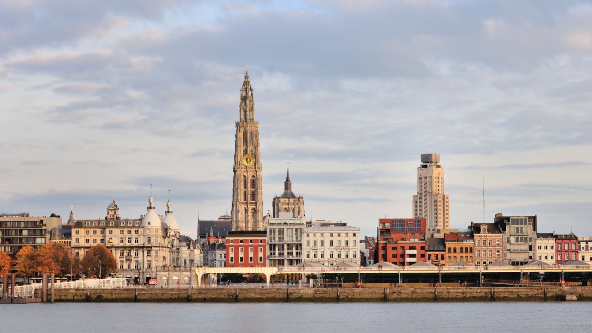 The view of Antwerp city centre.