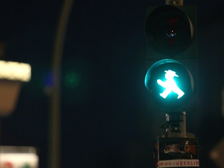 A traffic light in Berlin.