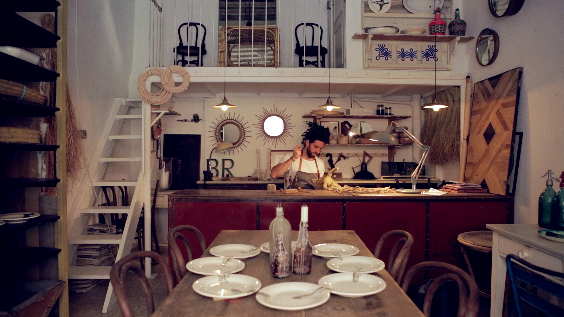 A shop with artisanal goods in Madrid.