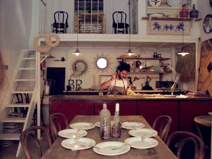 A shop with artisanal goods in Madrid.