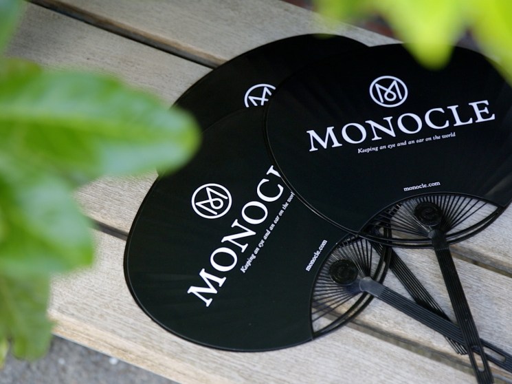 A fan with Monocle logo.