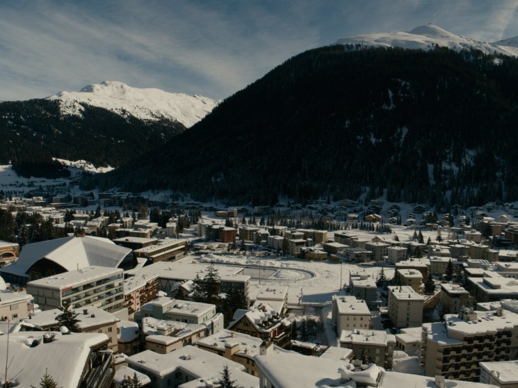An overview of the town of Davos