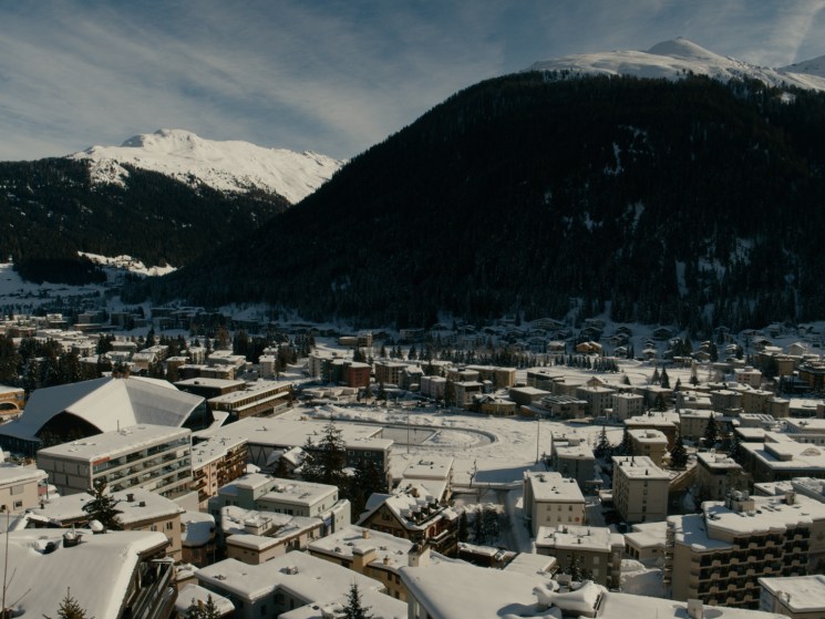 An overview of the town of Davos