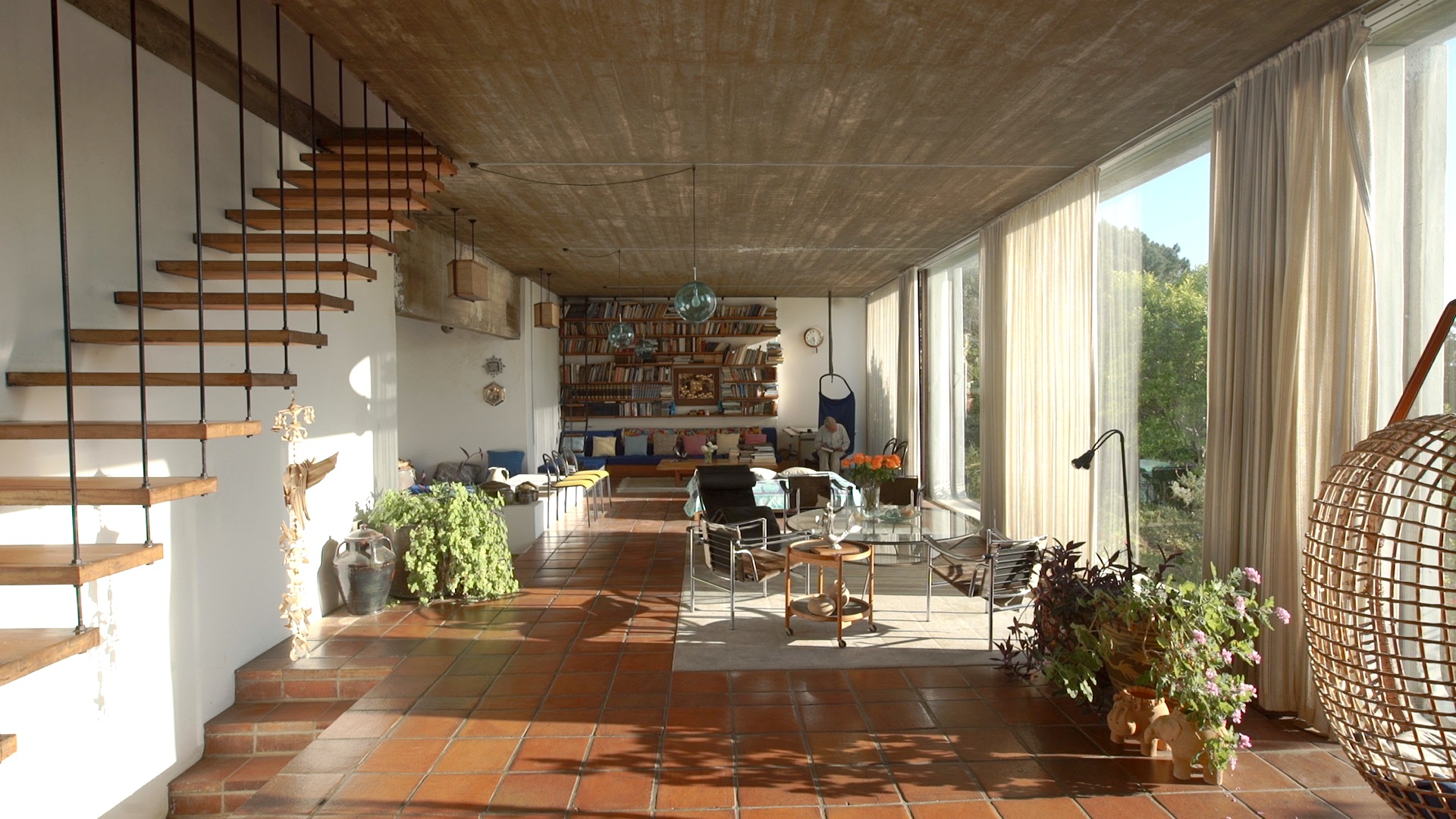 The living room of a home in South Africa.