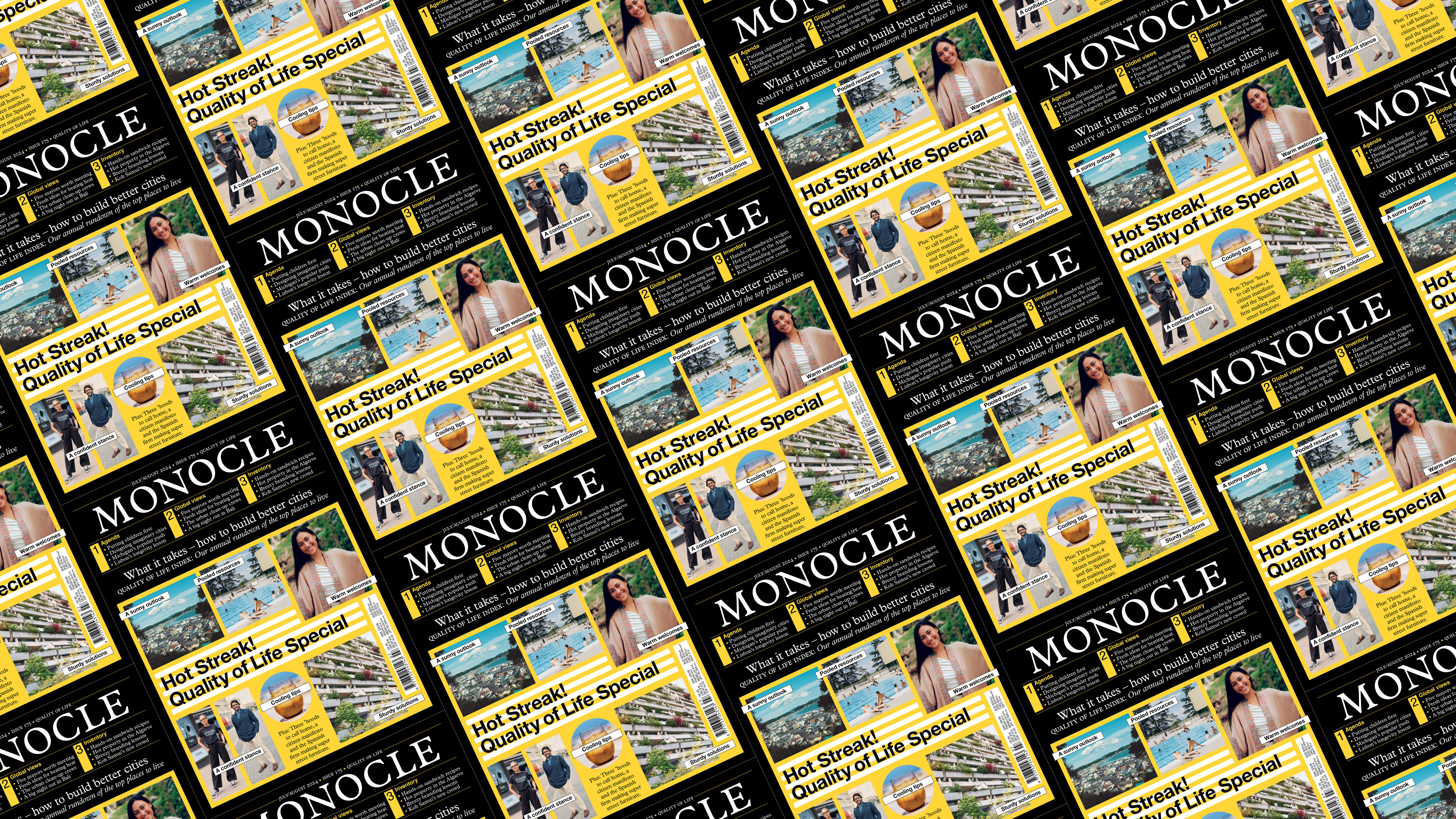 Covers of Monocle magazine